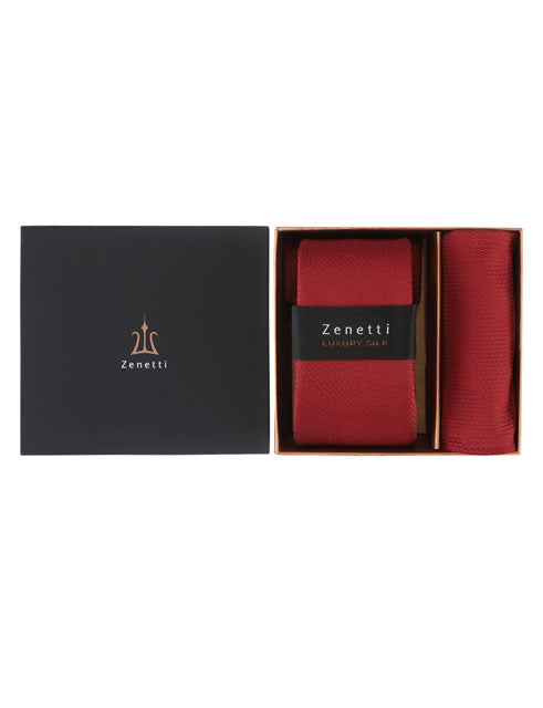 Zenetti Tie & Hank Set - ZTH120 (Red)