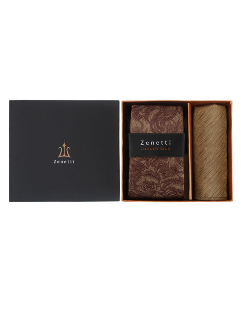 Zenetti Tie & Hank Set - ZTH121 (Gold)