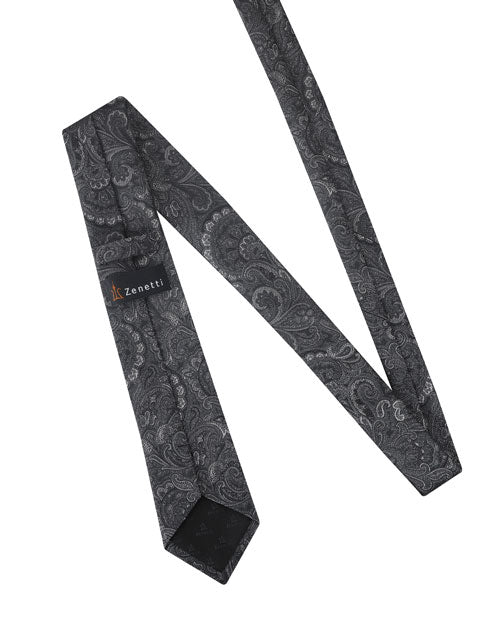 Zenetti Tie & Hank Set - ZTH123 (Charcoal)