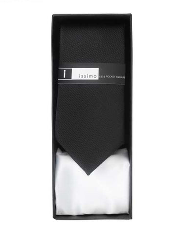Issimo Black Long Tie & Hank Set - ITH010