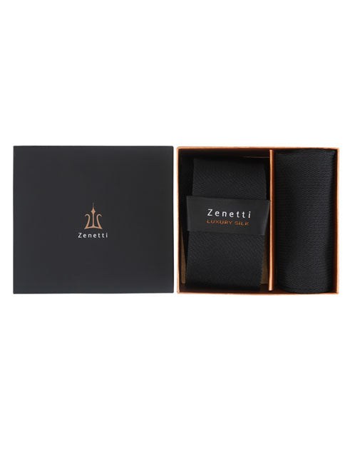 Zenetti Tie & Hank Set - ZTH120 (Black)