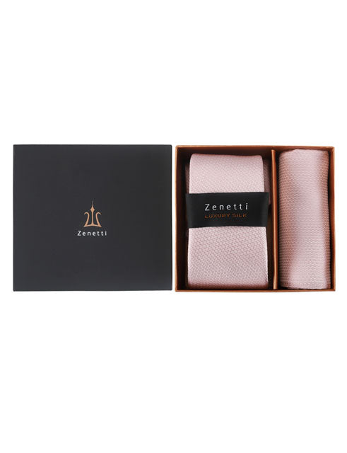 Zenetti Tie & Hank Set - ZTH120 (Blush)