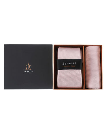 Zenetti Tie & Hank Set - ZTH120 (Blush)