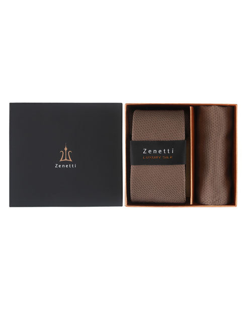 Zenetti Tie & Hank Set - ZTH120 (Brown)
