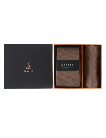 Zenetti Tie & Hank Set - ZTH120 (Brown)
