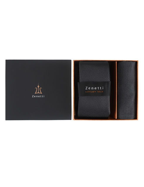 Zenetti Tie & Hank Set - ZTH120 (Charcoal)