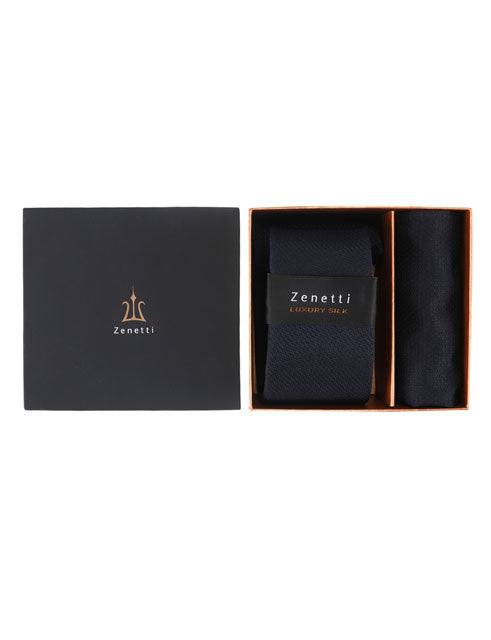Zenetti Tie & Hank Set - ZTH120 (Navy)