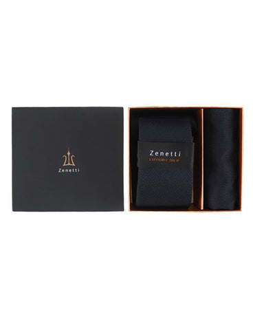Zenetti Tie & Hank Set - ZTH120 (Navy)