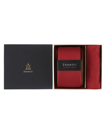 Zenetti Tie & Hank Set - ZTH120 (Red)