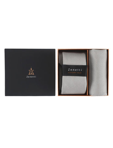Zenetti Tie & Hank Set - ZTH120 (Silver)