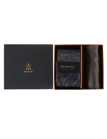 Zenetti Tie & Hank Set - ZTH121 (Brown)