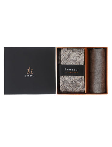 Zenetti Tie & Hank Set - ZTH123 (Champagne)